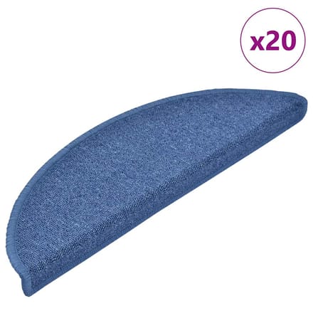 vidaXL - Trapmatten - 20 - st - 56x17x3 - cm - Blauw - Halfrond