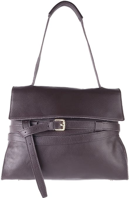 Giuliano lederen handtas Chiara - Made in Italy - Koffie