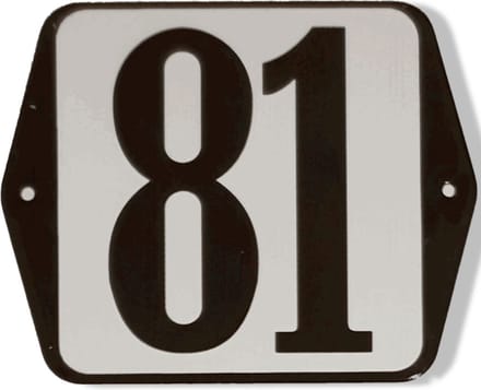Huisnummer standaard nummer 81