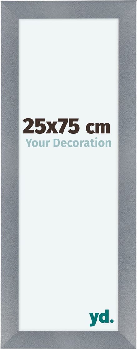Your Decoration - Fotolijst 25x75 cm - MDF - Aluminium Geborsteld - Como