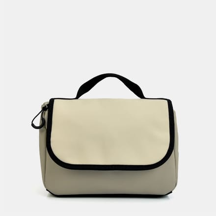 Ophangbare Toilettas Beige - Met Haak - Make-up Tas - Heren / Dames - Toilettas Ophangbaar