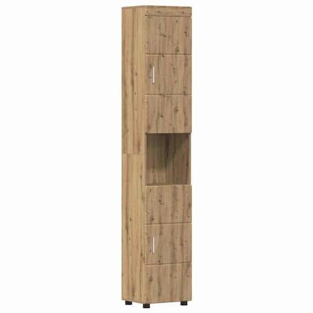 vidaXL - Badkamerkast - set - TULUM - Artisan - Eiken - 37 - x - 31,5 - x - 203 - cm