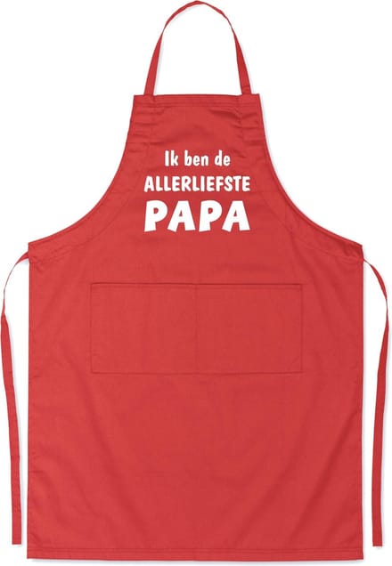 Mijncadeautje - Luxe keukenschort - Allerliefste Papa - Rood