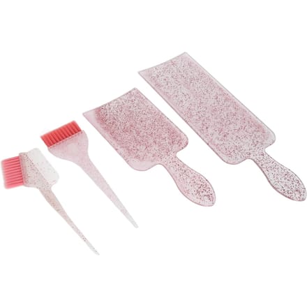 4 stuks Haarverfplank Kit Highlighting Tinting Bleaching Haarverf Borstel Plank Kit voor Schoonheid roze