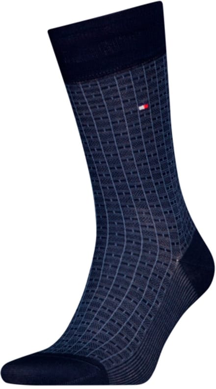 Tommy Hilfiger Herensokken Premium Structure Fil D'ecosse Navy