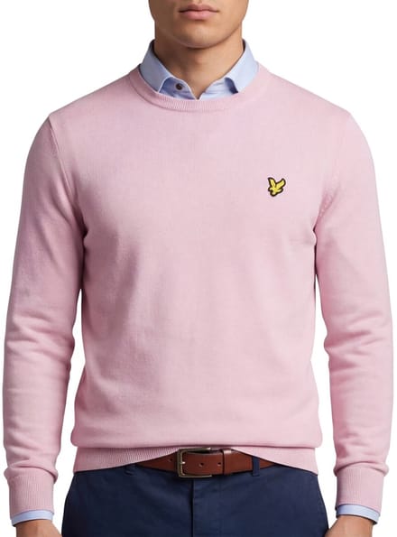 Lyle & Scott Katoenen Ronde Hals Trui - Roze