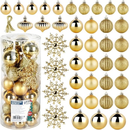 Kerstballen Set Onbreekbaar 4 / 5 / 6 / 10 cm 40 stuks - Kerstdecoratie