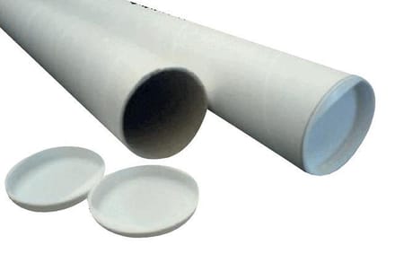 Verzendkoker CleverPack A0 +doppen - 850x50x1.5 wit - 5 stuks