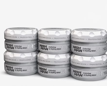Nishman Light Grey - C1 Kleur Haarwax 100 ml - Tijdelijke Haarkleur - Uitwasbaar