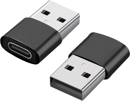 2-pack USB-C naar USB-adapter voor gegevensoverdracht en opladen