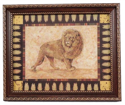 PIA Soft Toys - Leeuw schilderij - 24 cm x 29 cm