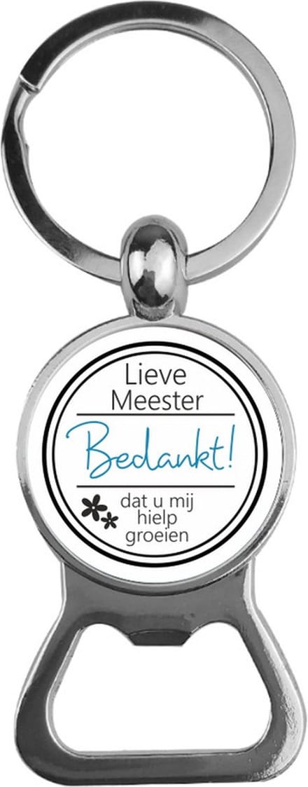 Bieropener Glas -  Lieve Meester Bedankt