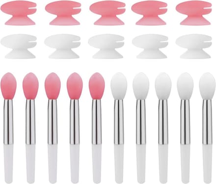Siliconen Lippenborstel Set - 10st Herbruikbare Applicators en Deksels voor Lipmake-up