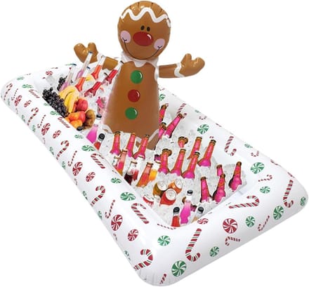 Opblaasbaar Dienblad - Koelcontainer Feest - Buiten Bijeenkomsten - Gemberkoekman Vorm - 121x60x55 cm - Meerdere Kleuren