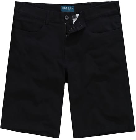 Boston Park - Heren - Bermuda van twill traveller-band regular fit - Zwart - Maat 68