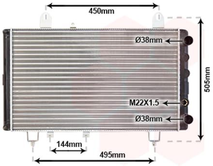 Van Wezel - RADIATOR VOOR CITROEN C25 1982-1994 1300G0