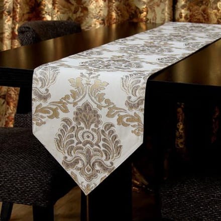 Moderne Jacquard Tafelloper, Beige, 30 * 240cm