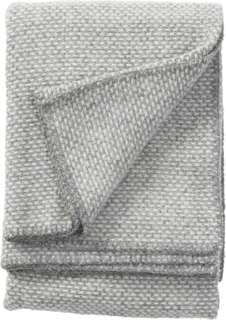 Klippan Domino - Light Grey - Plaid - Wollen deken -  Lichtgrijs - Eco Wol - 130cm x 180cm