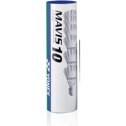 Buis met 6 badminton shuttles Yonex Mavis 10