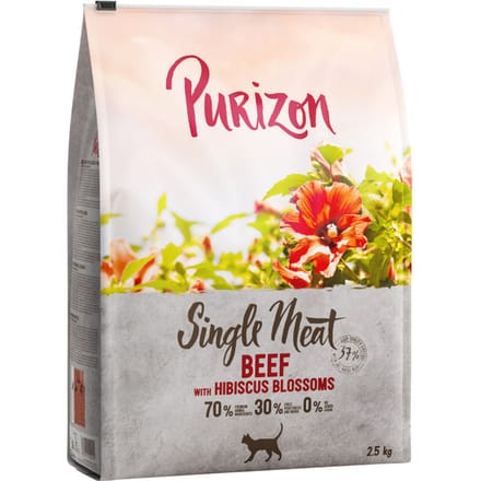 2,5kg Single Meat Rund met Hibiscusbloesem Purizon Kattenvoer