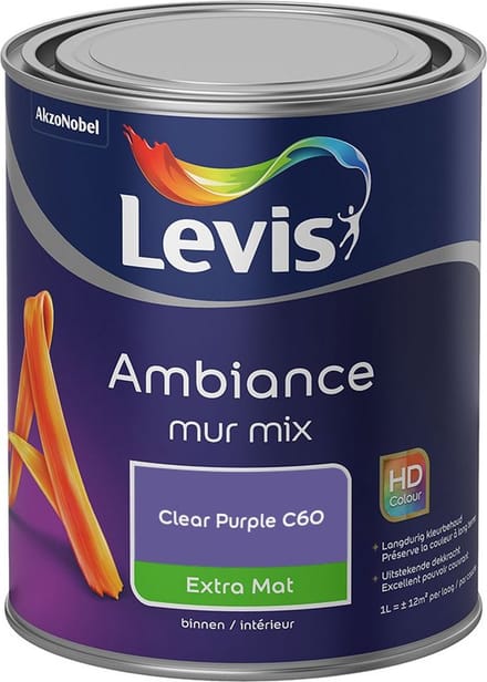Levis - Ambiance Mur Extra Mat Mix - Clear Purple C60 - Mengverf - 1 L