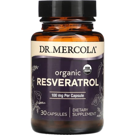 Dr. Mercola, Biologische Resveratrol, 100 mg, 30 Capsules
