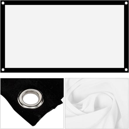 Projectiescherm wit polyester - Kreukvrij en draagbaar - 16:9 (40 inch) - Gemakkelijk te installeren