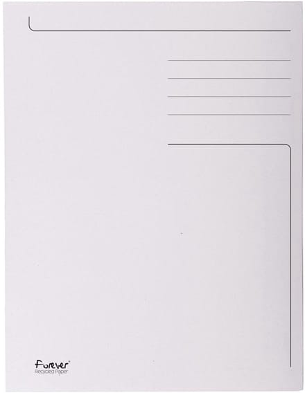 Exacompta 50x FOREVER® bedrukte map met 3 kleppen - 280gm2 - 24x32 cm voor A4 - Grijs - 448019E