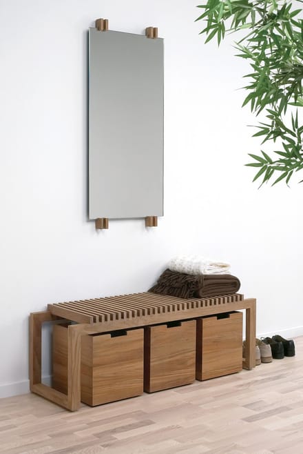Skagerak by Fritz Hansen - Cutter Box groot - met wieltjes - Teak - bruin