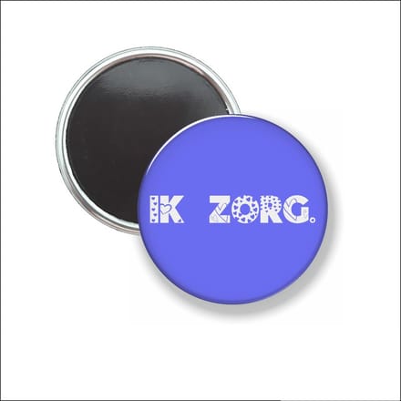 Button Met Magneet 58 MM - Ik Zorg - Paars - NIET VOOR KLEDING