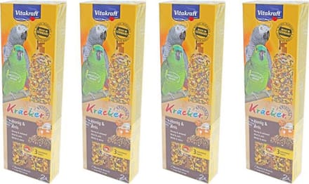 Vitakraft - Vogelsnack - honing/anijs kräcker papegaai - 2in1 - per 4 doosjes