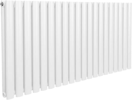 Ovale Kolomradiator - Centrale Verwarming - Ruimte Verwarmen - Dubbel Paneel - 600mm x 1200mm - Wit