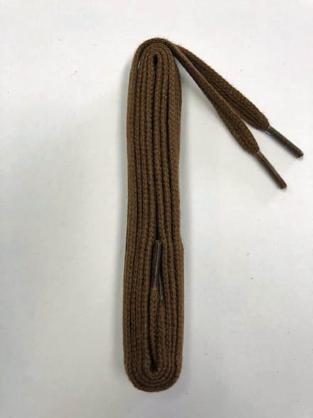 platte nauwe veters 90cm middelbruin 90cm
