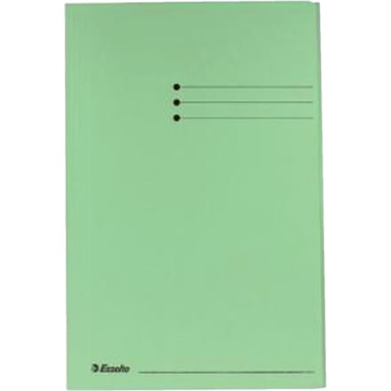 Dossiermap Esselte folio 3 kleppen manilla 275gr groen