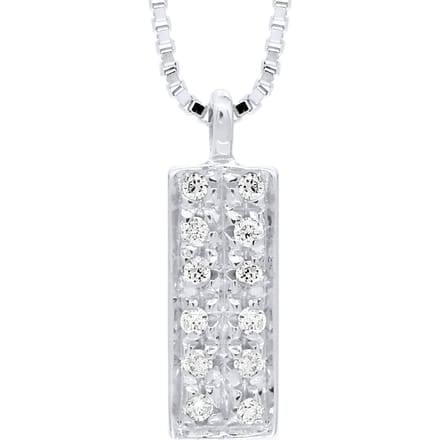 Ketting Diamonds 0.040 Cts Wit Goud 18 Karaat