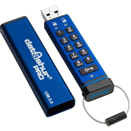 iStorage datAshur® PRO USB-stick 8 GB Blauw IS-FL-DA3-256-8 USB-A 3.2 Gen 1