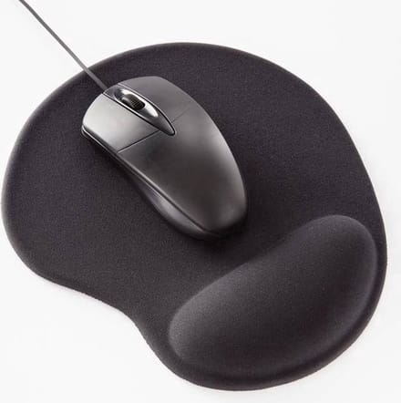 *** Muismat Comfort Black - Pols Ondersteuning - Muismat - van Heble® ***