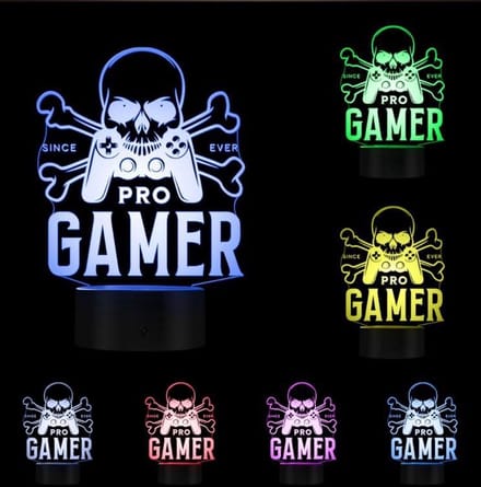 New Age Devi - 3D-Illusie Pro Gamer - RGB - RGBW - Touch - USB - Led-Lamp - Bureaulamp - Sfeer-Verlichting