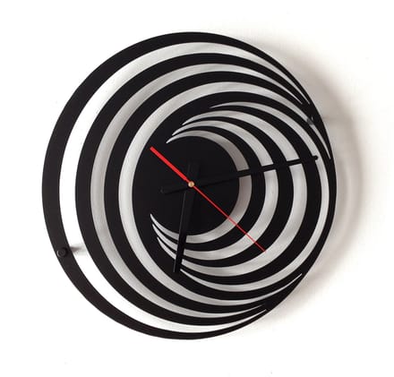 Decorizzly Holl Serie - Wandklok - 40cm - Zwart Halfglans - 3D Effect