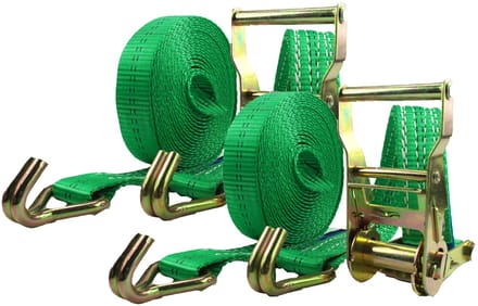 2x professionele ratelspanband 2-delig 6m 2t 2to TÜV/GS GREEN