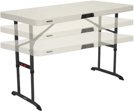 Lifetime Campingtafel in Hoogte Verstelbaar Opvouwbaar - 122x61x86 cm