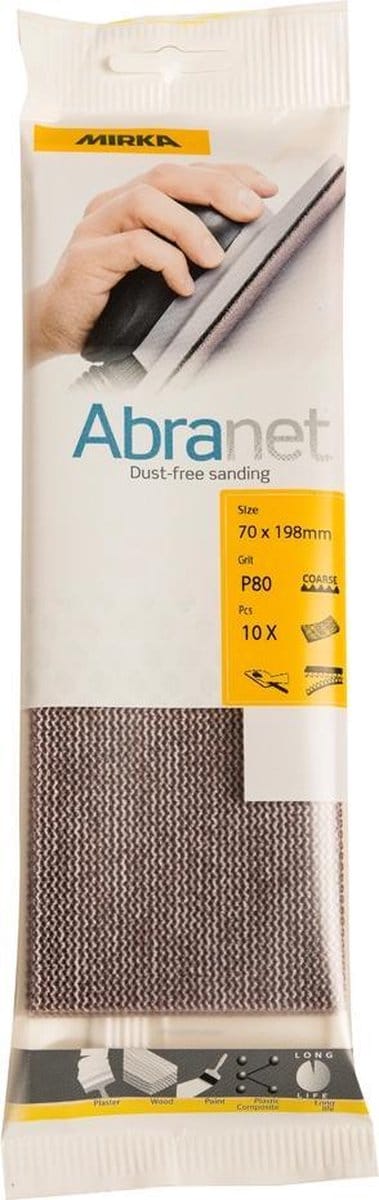 MIRKA Abranet ECO Schuurstroken 70x198mm *KLEINVERPAKKING* - P80
