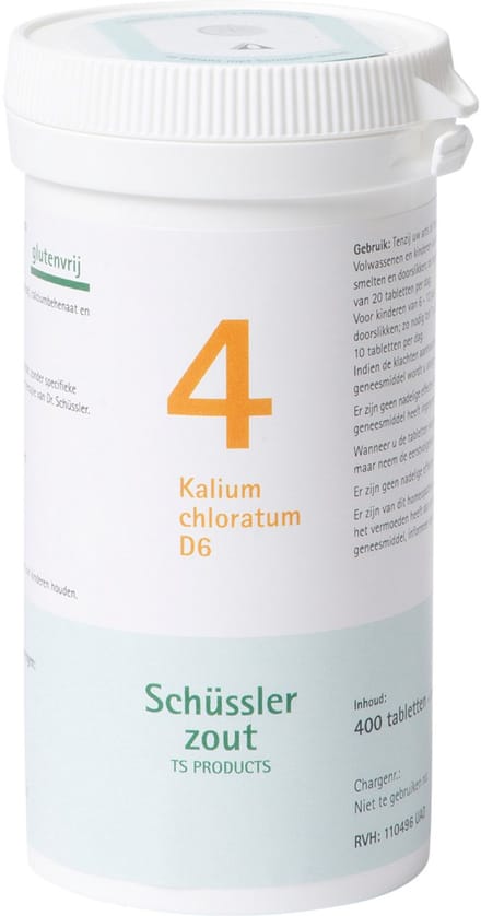Pfluger Schussler Zout nr 4 Kalium Chloratum D6 - 1 x 400 tabletten
