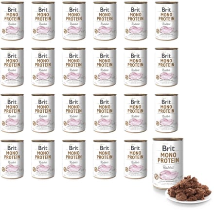 Brit Mono Protein - Hondennatvoer - Konijn - 400g - Gevoelige Spijsvertering