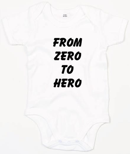 Rompertje From Zero To Hero-Wit-0-3 Maanden