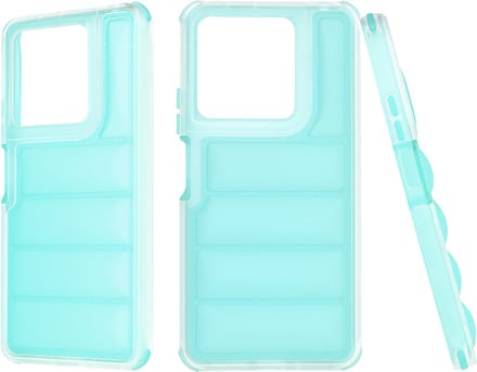 Hoesje geschikt voor Xiaomi Redmi Note 13 5G - Techsuit Wave Shield Shockproof Hard Case Back Cover - Turquoise