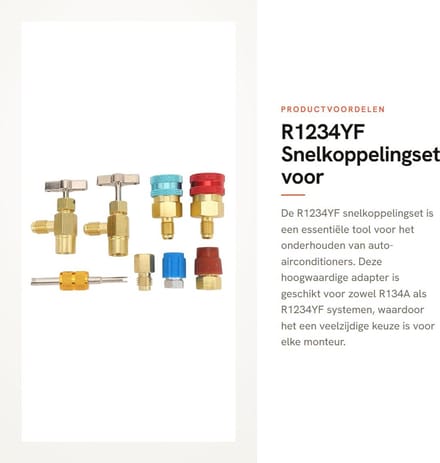Dailygoods - R1234YF Snelkoppelingset voor Auto-Airconditioners