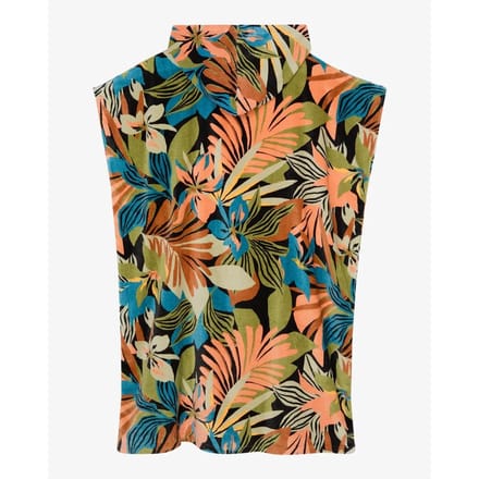 Vrouwelijke geprinte poncho met capuchon Billabong