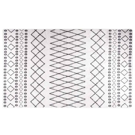 vidaXL Vloerkleed wasbaar 120x170 cm zwart en wit