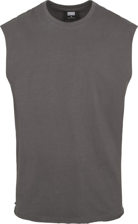 Urban Classics - Open Edge Mouwloos shirt - 4XL - Grijs